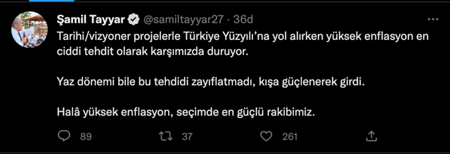 Şamil Tayyar'dan enflasyon çıkışı! Hala AK Parti'nin en büyük rakibi... - Resim: 0