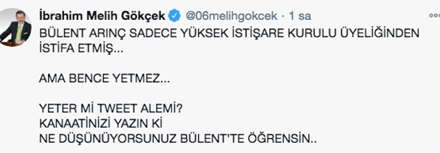 Bülent Arınç'a AK Parti'den şok! Bülent Turan ve Melih Gökçek'ten dikkat çeken paylaşımlar - Resim: 0