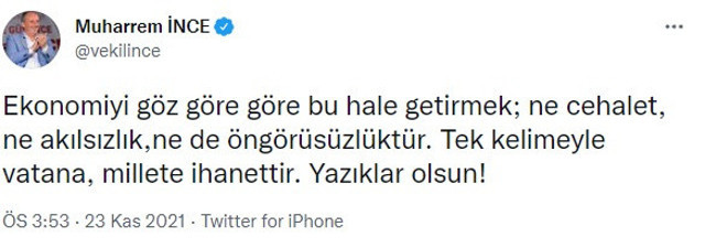 Muhalefet dolardaki yükselişe 'ihanet' dedi! Ahmet Davutoğlu ve Muharrem İnce topa tuttu - Resim: 1