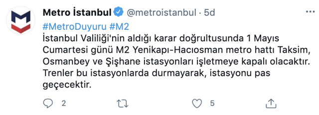 İstanbul Valiliği'den 1 Mayıs kararı! Yarın 3 metro istasyonu kapalı olacak - Resim: 0