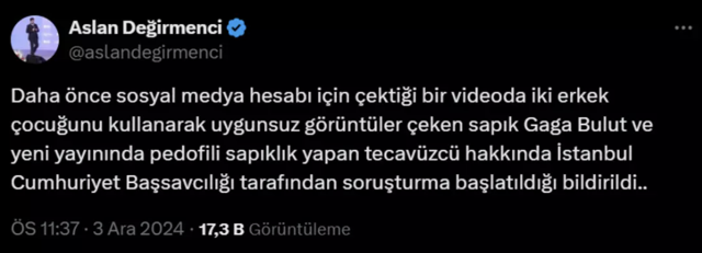 Skandal yayına sosyal medyada tepki yağdı! Gaga Bulut ve pedofili sapık için harekete geçildi - Resim: 0
