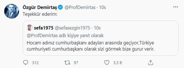 Ekonomist Özgür Demirtaş "Cumhurbaşkanı adaylığı" teklifine bu yanıtı verdi - Resim: 0