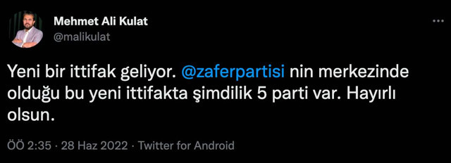 Zafer Partisi'nin merkezde olduğu yeni 5'li ittifak geliyor - Resim: 0