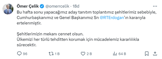 9 şehidin ardından Erdoğan talimat verdi! AK Parti aday tanıtımı iptal! Güvenlik toplantısı yapılacak - Resim: 0