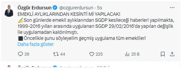 SGK Uzmanı Özgür Erdursun açıkladı! Emekli aylıklarında kesinti mi yapılacak? - Resim: 0