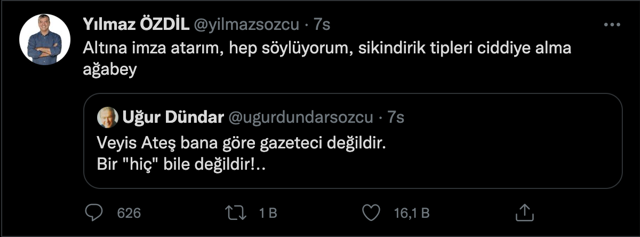 Medyada yeni kavga! Yılmaz Özdil Veyis Ateş'e 'si....dirik' dedi, 'köpek' cevabı aldı - Resim: 1