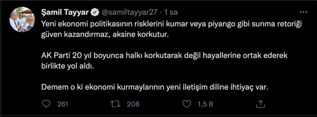 Şamil Tayyar'dan Hazine Bakanı Nureddin Nebati'ye uyarı! Vatandaşı korkutma, kumar gibi anlatma... - Resim: 0