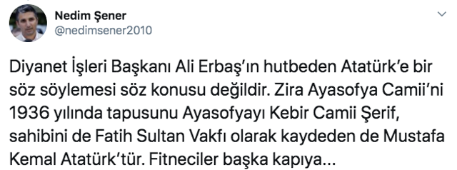 Diyanet İşleri Başkanı Ali Erbaş'ın hutbesi için çirkin iddia! Atatürk'e lanet etti - Resim: 0