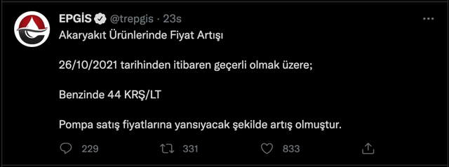 Benzin fiyatlarına 24 saatte ikinci zam! Dün 44 kuruş zamlanmıştı bugün 28 kuruş daha geldi - Resim: 1