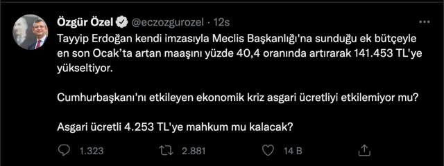 Cumhurbaşkanı Erdoğan'ın maaşına yüzde 40,4 ek zam iddiası! Ek Bütçe'de var - Resim: 0
