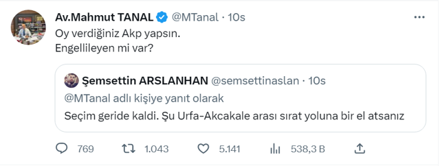 Mahmut Tanal'dan skandal 'oy verdiğiniz AK Parti yapsın' cevabı! Sonra kim olduğunu açıkladı - Resim: 0