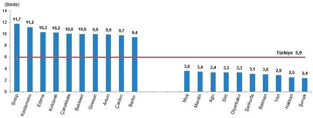 TÜİK verileri açıkladı! Türkiye’nin en mutlu şehri Sinop, kaba ölüm hızında 1. sırada - Resim: 1
