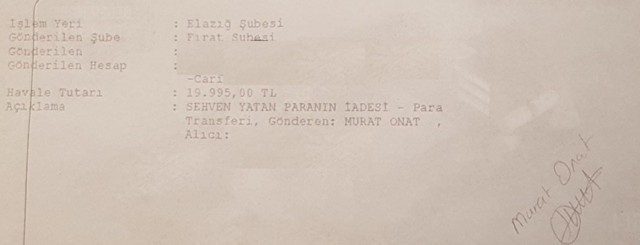 Elazığ'da hesabına yanlışlıkla yatan 20 bin lirayı bakın ne yaptı - Resim: 2