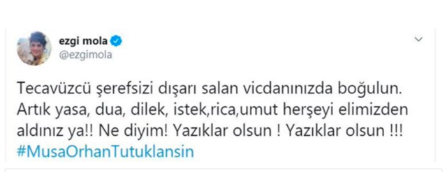 Ezgi Mola ne dedi Musa Orhan olayı nedir hapsi isteniyor - Resim: 0
