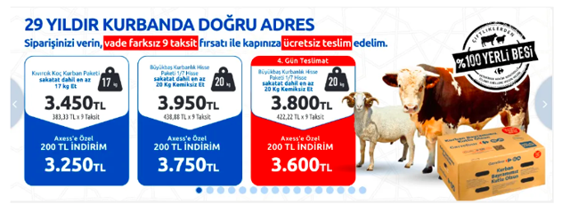Carrefoursa kurbanlık fiyatları 2022 küçükbaş/büyükbaş kurbanlık hisse fiyatları - Resim: 0