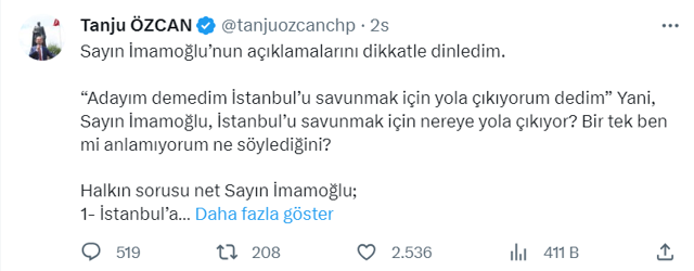 Tanju Özcan, bu sefer Ekrem İmamoğlu'na saydırdı! 'Nereye adaysın, İstanbul'a mı CHP'ye mi?' - Resim: 0