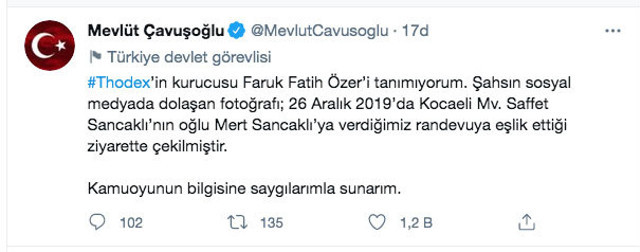 Mevlüt Çavuşoğlu'ndan Thodex kurucusu Faruk Fatih Özer iddiasıyla ilgili açıklama - Resim: 0