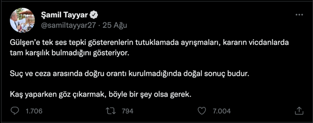 Şamil Tayyar o hakim ve savcılara sordu: Gülşen'i tutukladığınıza değdi mi? - Resim: 0