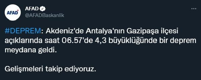 Antalya'da deprem oldu! AFAD'dan açıklama geldi - Resim: 0