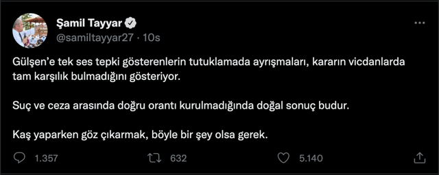 Şamil Tayyar, Gülşen'in tutuklanmasına itiraz etti! Kaş yaparken göz çıkarıldı - Resim: 1