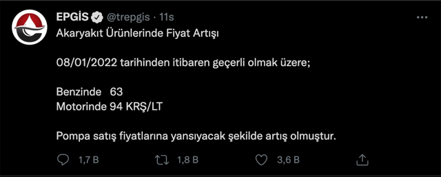 Benzin ve motorine kallavi zam geldi! Yeni yıl zamlarla başlamıştı bu ikinci zam - Resim: 0