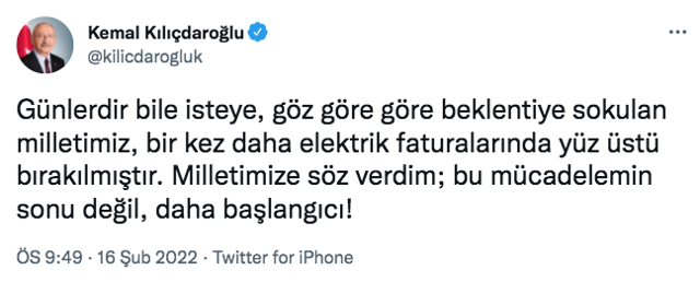 Yeni elektrik faturası tarifesi açıklandı! Faturamı ödemem diyen Kemal Kılıcdaroğlu bakın ne dedi - Resim: 0
