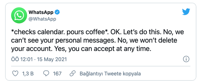 WhatsApp'dan flaş gizlilik ilkesi açıklaması! 'Hesabınızı silmeyeceğiz' - Resim: 0