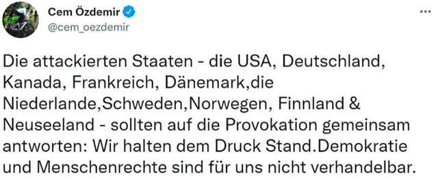 Almanya'da Türk asıllı milletvekili Cem Özdemir: Türkiye'ye ortak tepki verilmeli - Resim: 1