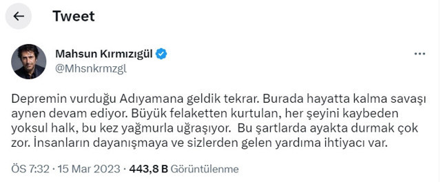 Konser dönüşü soluğu Adıyaman'da aldı! Mahsun Kırmızıgül'den flaş açıklama: "Hiç bu kadar ağlamamıştım" - Resim: 0