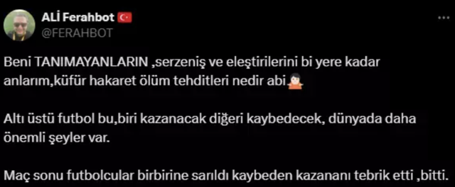 Fenerbahçe-Trabzonspor maçının spikeri Ali Ferahbot ölüm tehditleri aldı! Sebebi herkesi şaşırttı - Resim: 1