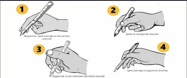 Kalemi tutuş şeklinizi kişiliğinizi ele veriyor! Siz hangi elinizle tutuyorsunuz? - Resim: 0