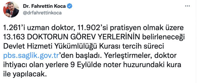 Fahrettin Koca'dan doktorlara atama müjdesi - Resim: 0