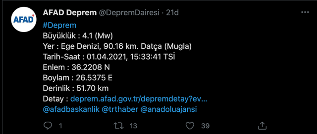 Muğla'da deprem oldu! AFAD açıkladı Datça açıkları 4.1'le sallandı - Resim: 0