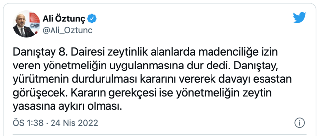 Zeytinlikler kurtuldu: Danıştay maden arama izinlerinin yürütmesini durdurdu - Resim: 0