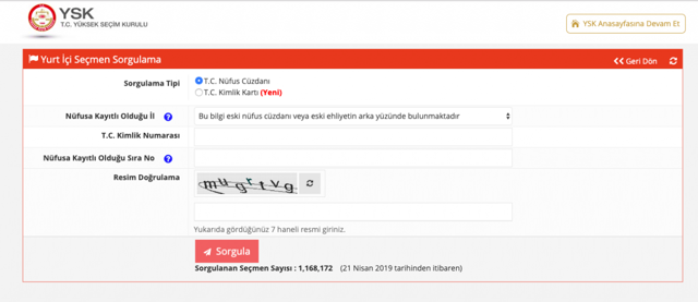Nerede oy kullanacağım TC ile sandık sorgulama 2019 - Resim: 0