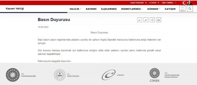 Kayseri'de İngiliz bayrağı desenli havlu olay oldu kent ayağa kalktı - Resim: 0