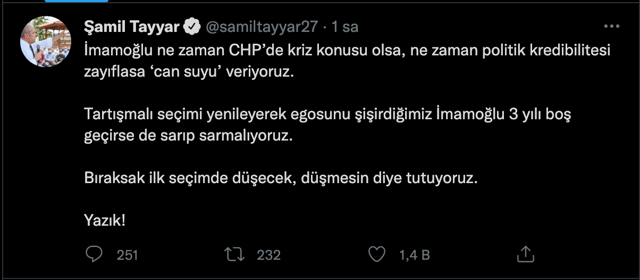 Şamil Tayyar'dan İstanbul'a terör teftişine sert tepki! Ekrem İmamoğlu'na can suyu oluyoruz - Resim: 0