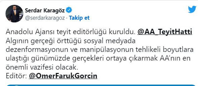 Anadolu Ajansı teyit editörlüğü kuruldu! Dezenformasyona geçit verilmeyecek - Resim: 0