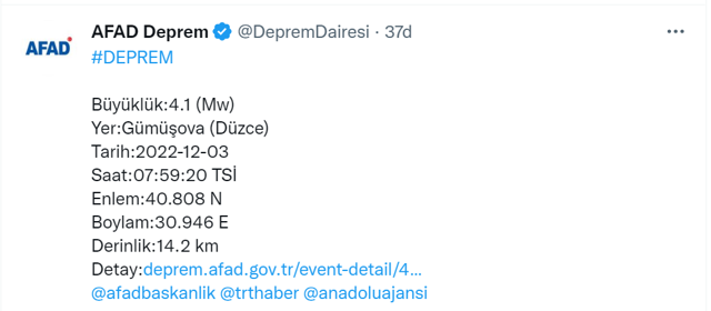 Düzce'de deprem oldu! Yine çok fena sallandı yürekler ağızlara geldi AFAD'dan açıklama var - Resim: 0