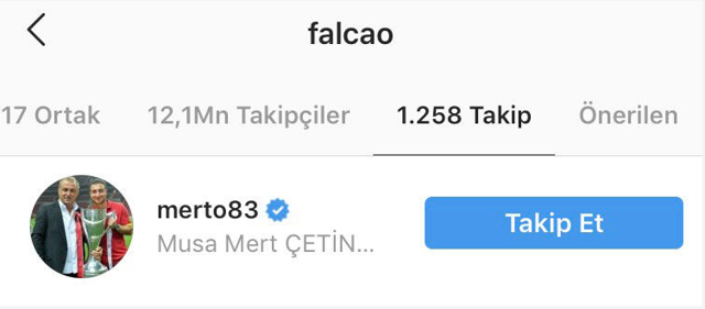 Radamel Falcao Galatasaray İdari Menajer Yardımcısı Mert Çetin'i takibe aldı! - Resim: 0