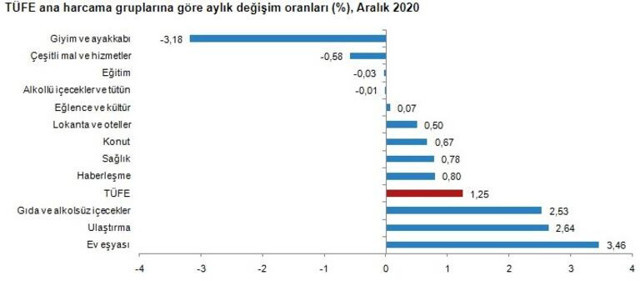 2020 Aralık ayı enflasyon rakamları açıklandı! Enflasyon memur ve emekli zammını belirledi - Resim: 2