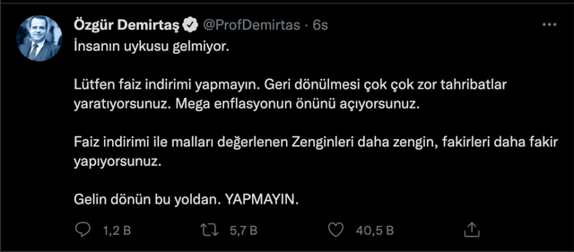 Prof. Dr. Özgür Demirtaş'tan Merkez Bankası'na 'faiz' uyarısı! 'Yapılan en kötü hata olur' - Resim: 1