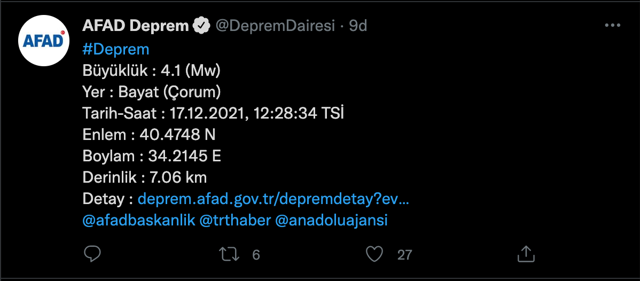 Çorum'da korkutan deprem! AFAD'dan açıklama Bayat ilçesi 4.1 ile sallandı - Resim: 0