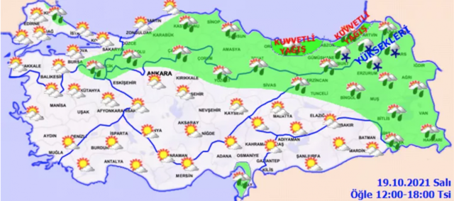 Meteoroloji 'sarı' alarm verdi! Sağanak yağış ve 2 bölgede kar yağışı başlayacak işte kar yağacak yerler - Resim: 0