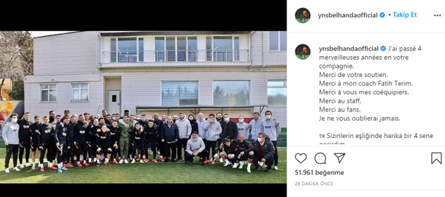 Belhanda'dan taraftarı duygulandıran veda mesajı - Resim: 0