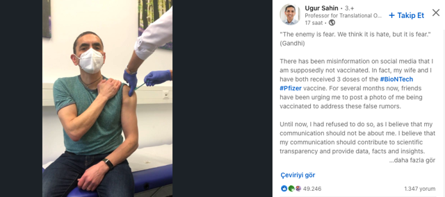 Uğur Şahin ilk kez yaptı ve fotoğrafı paylaştı: Düşman korkudur - Resim: 0