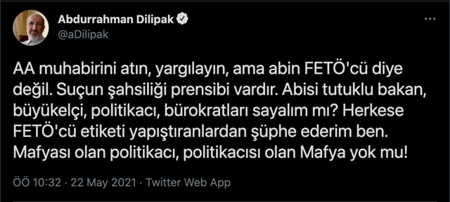 Abdurrahman Dilipak'tan tartışmalı paylaşım! Dilipak'tan AA muhabirine FETÖ kalkanı - Resim: 0