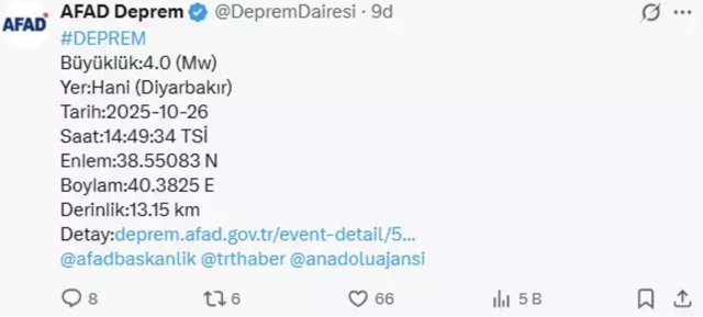 Diyarbakır'da korkutan deprem! Çevre illerden de hissedildi - Resim: 0