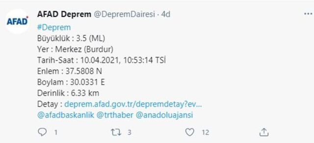 Burdur'da korkutan deprem! AFAD'dan açıklama - Resim: 0