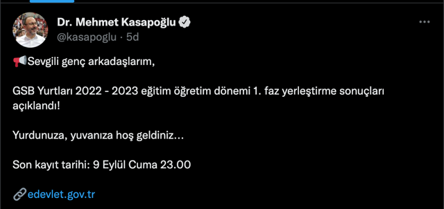 KYK yurt yerleştirme sonuçları açıklandı! 2022 KYK yurt sonuçları sorgulama ekranı tıkla öğren - Resim: 0